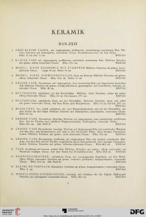 Keramik (Nr. 1-286)