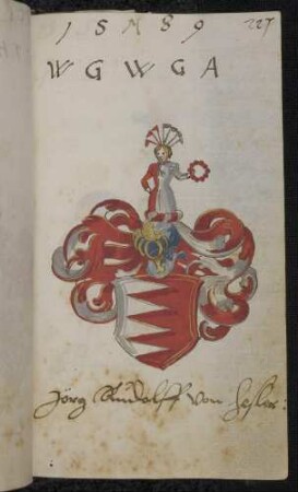 Wappen: (Edler) Georg (Jörg) Rudolf von Hessler, Eintrag 1589
