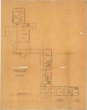 Fischer, Theodor; Stuttgart; Waisenhaus - Grundriss Keller