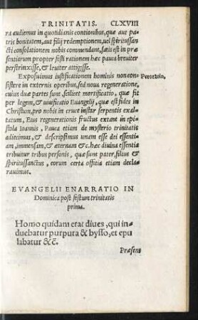 Evangelii Enarratio In Dominica post festum trinitatis prima.