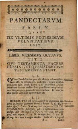 Elementa Ivris Civilis, Secvndvm Ordinem Pandectarvm, 2