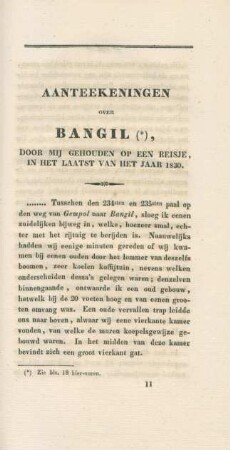 Aanteekeningen over Bangil