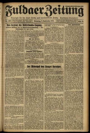 Ausgabe vom Dienstag, den 08. September 1931.