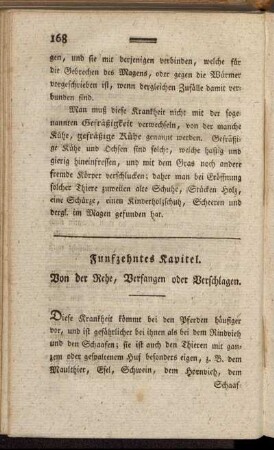 Funfzehntes Kapitel. Von der Rehe, Verfangen oder Verschlagen.