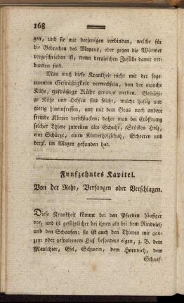 Funfzehntes Kapitel. Von der Rehe, Verfangen oder Verschlagen.