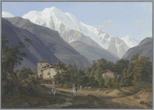 Vue de St. Gervais, de l'Aiguille blance, & du bon homme Vue de St. Gervais, de l'Aiguille blance, & du bon homme
