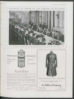 Banquete en honor de los marinos extranjeros