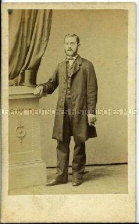 Mann mit Bart und Zylinder, Carte de Visite