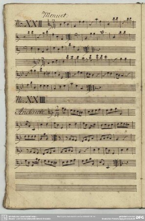 22. Anonymus, Menuette, C-Dur