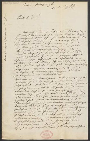 Brief an B. Schott's Söhne : 15.12.1884