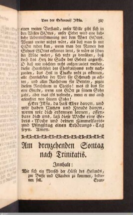 Am dreyzehenden Sontag nach Trinitatis.