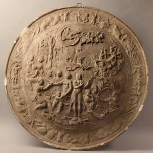 Eisenschild mit Parisurteil