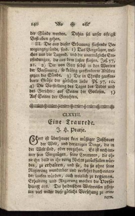 CLXXIII. Eine Traurede.