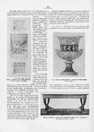 Abb. 10. Schreibtisch aus Birke und Metallguß mit rotmarmorierter Glasflußplatte