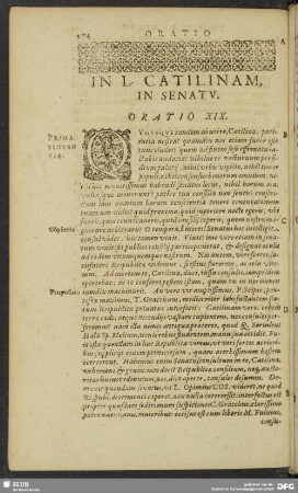 In L. Catilinam, In Senatu. Oratio XIX.
