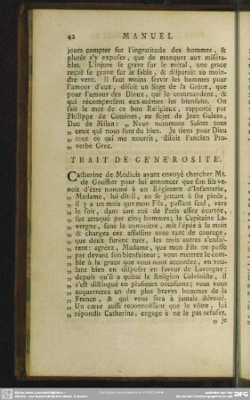 Trait De Générosité