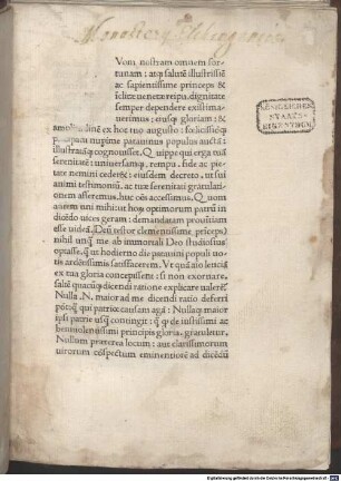 Oratio gratulatoria apud Nicolaum Tronum