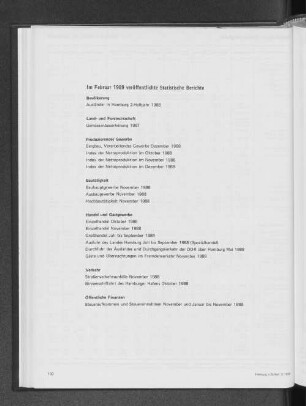 Im Februar 1989 veröffentlichte Statistische Berichte