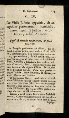 255-262, Quid est acceptio personarum, & quale peccatum? ...