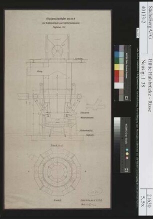 Niederschachtofen von 1000 mm Durchmesser mit Zellenschleuse und Wasserkühlmantel