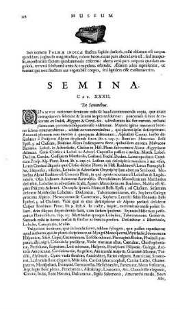 Semina. Cap. XXXII. De Seminibus
