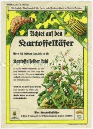 Illustriertes Merkblatt zur Bekämpfung von Kartoffelkäfern