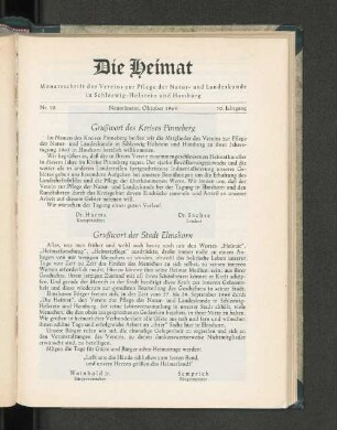 Nr. 10 Neumünster, Oktober 1963 70. Jahrgang