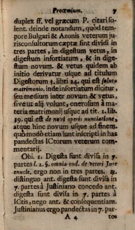 Collegiorum Juris Civilis Apotelesma Seu Institutionum Imperialivm Liber ..., 1. Liber I