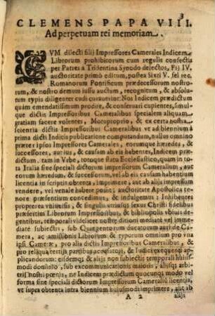 Index Librorum prohibitorum : auctoritate Pii IV. Syxti V.