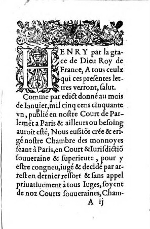Lettres patentes du Roy contenant évocation ... en sa cour des généraulx des monnoyes