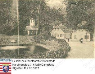 Auerbach an der Bergstraße, Fürstenlager / Prinzenhaus, Cavalierbau und Damenbau mit Springbrunnen