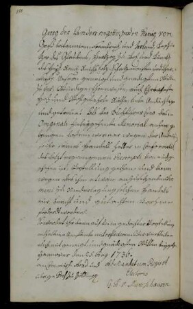Übersendung eines Memorials von Buchhändler Cuno und Erkundigung nach einer Antwort.