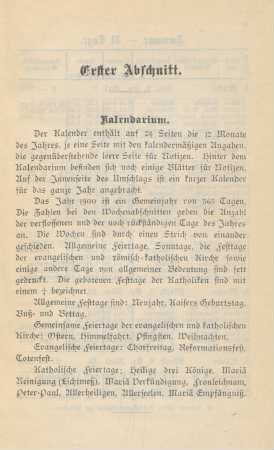 Erster - Sechster Abschnitt