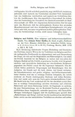 499-500 [Rezension] Sommer, Franz, Das Reale und der Gegenstand der Rechtswissenschaft