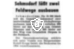 Sehmsdorf läßt zwei Feldwege ausbauen
