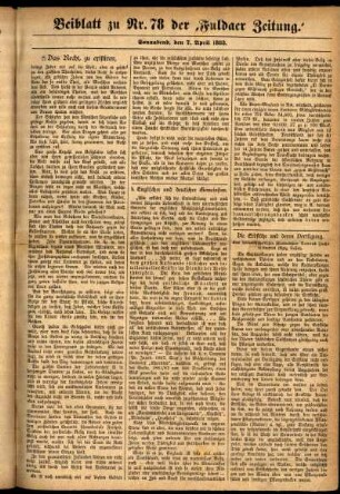 Ausgabe vom Samstag, den 07. April 1883.