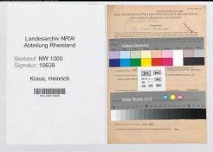 Entnazifizierung Heinrich Kraus, geb. 18.01.1899 (Kaufm.Angest.)