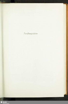 Forschungsstätten