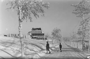 Erzgebirge. Altenberg. Blick zum Berghof "Raupennest", Winteraufnahme