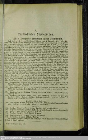 A. Die kirchlichen Oberbehörden