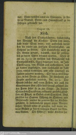 Caput IX. Kirch