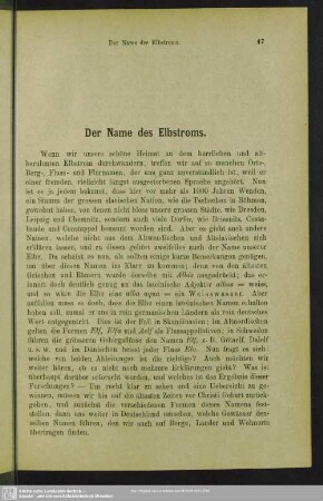 Der Name des Elbstroms