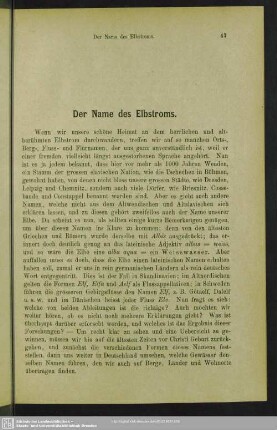 Der Name des Elbstroms