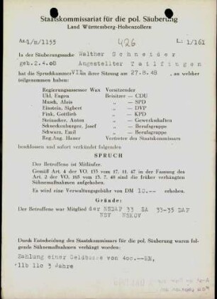 Schneider, Walter