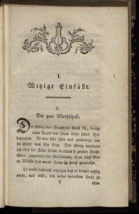 I. Witzige Einfälle.