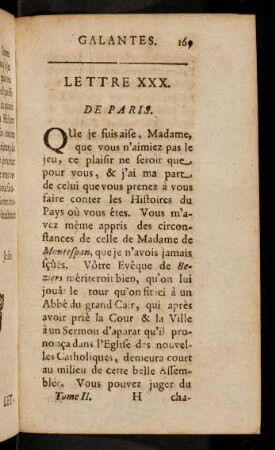 169-182, Lettre XXX.