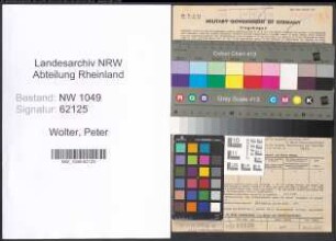 Entnazifizierung Peter Wolter , geb. 15.05.1911 (Metzger)