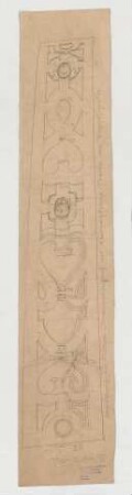 Thiersch, Friedrich von; München; Justizpalast - Ornament Kuppelgrat (Ansicht)