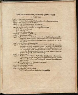Sphalmata extantiora, quae in relegentis oculos incurrerunt.