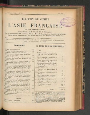 Nr. 29. Aout 1903.